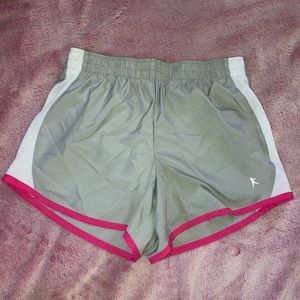 Grey with pink detail athletic shorts